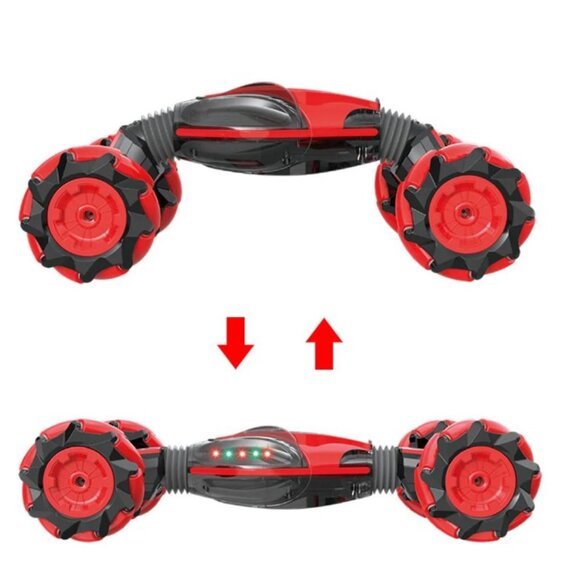 Red Gesture Sensing Traverse Crab Dancing Stunt Car with Lights, Music - Picture 12 of 14